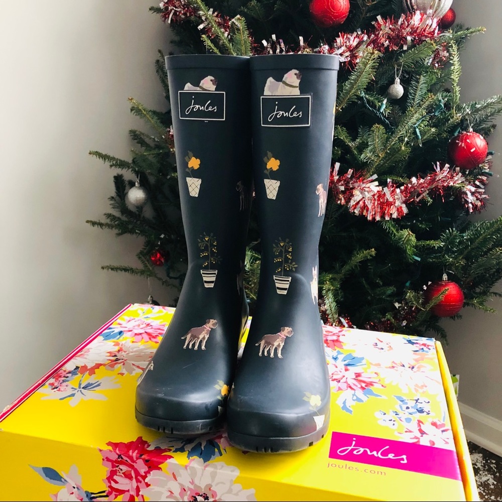 Navy blue dog print JOULES